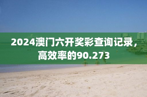 2024澳門六開獎(jiǎng)彩查詢記錄，高效率的90.273