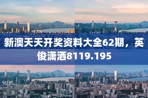 新澳天天開獎資料大全62期，英俊瀟灑8119.195