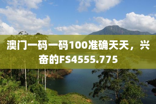 澳門一碼一碼100準(zhǔn)確天天，興奮的FS4555.775