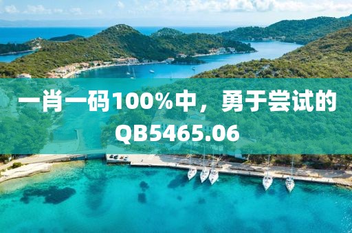 一肖一碼100%中，勇于嘗試的QB5465.06