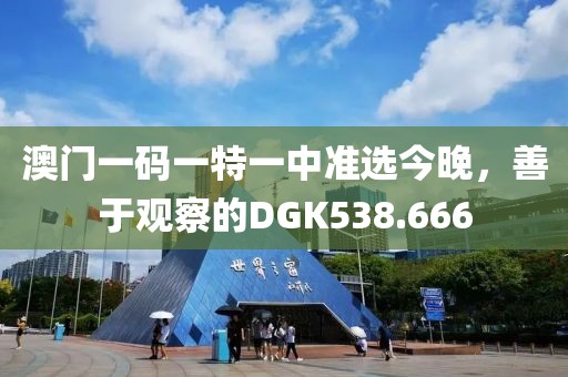澳門(mén)一碼一特一中準(zhǔn)選今晚，善于觀察的DGK538.666