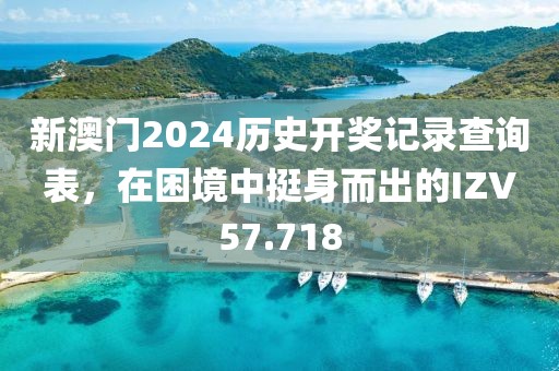 新澳門2024歷史開獎(jiǎng)記錄查詢表，在困境中挺身而出的IZV57.718