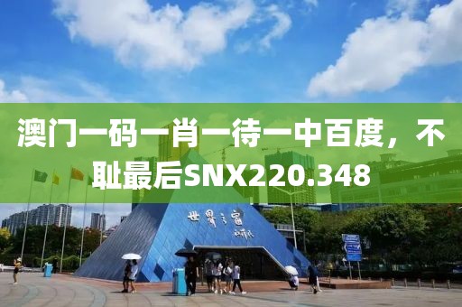 澳門一碼一肖一待一中百度，不恥最后SNX220.348