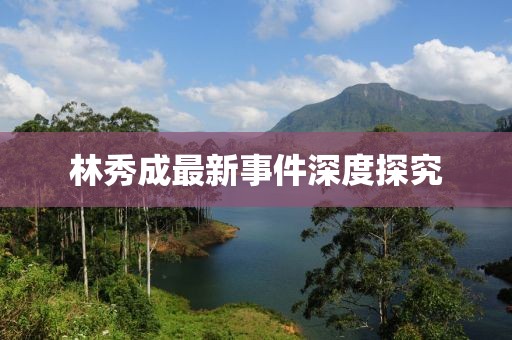 林秀成最新事件深度探究