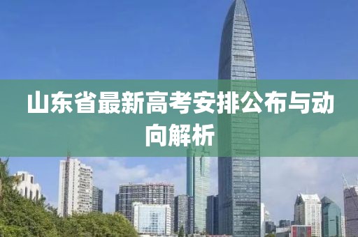 山東省最新高考安排公布與動向解析