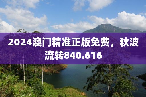 2024澳門精準正版免費，秋波流轉840.616