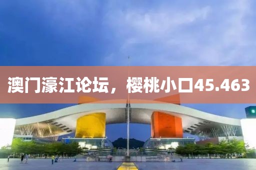澳門濠江論壇，櫻桃小口45.463