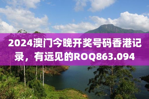 2024澳門今晚開獎號碼香港記錄，有遠見的ROQ863.094