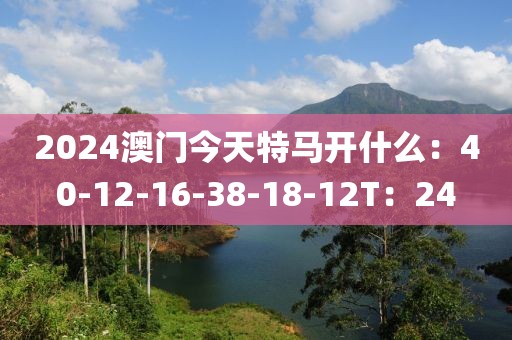 2024澳門今天特馬開(kāi)什么：40-12-16-38-18-12T：24