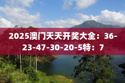 2025澳門天天開獎大全：36-23-47-30-20-5特：7