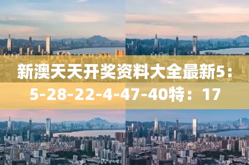 新澳天天開(kāi)獎(jiǎng)資料大全最新5：5-28-22-4-47-40特：17