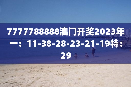 7777788888澳門開獎2023年一：11-38-28-23-21-19特：29