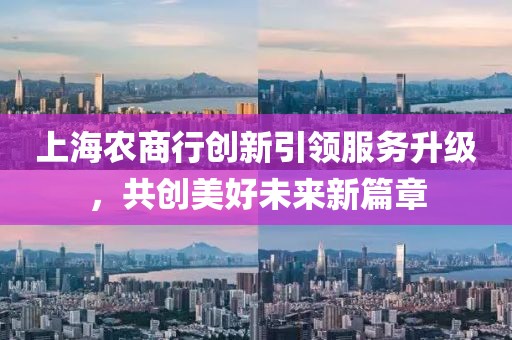 上海農(nóng)商行創(chuàng)新引領(lǐng)服務(wù)升級(jí)，共創(chuàng)美好未來(lái)新篇章