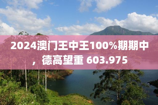 2024澳門王中王100%期期中，德高望重 603.975