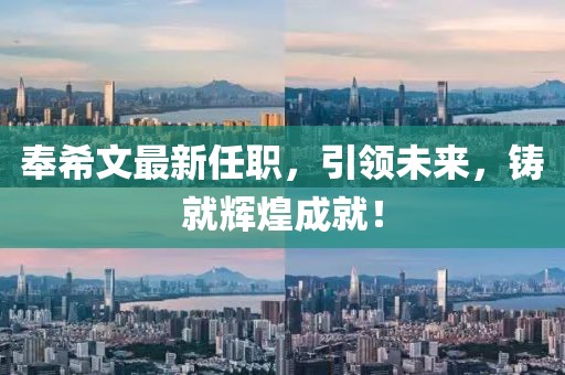 奉希文最新任職，引領(lǐng)未來(lái)，鑄就輝煌成就！