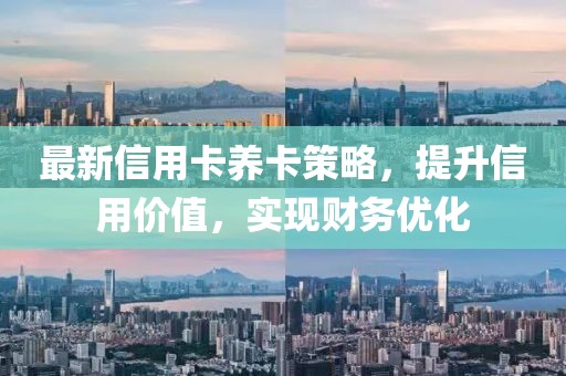 最新信用卡養(yǎng)卡策略，提升信用價值，實現(xiàn)財務(wù)優(yōu)化