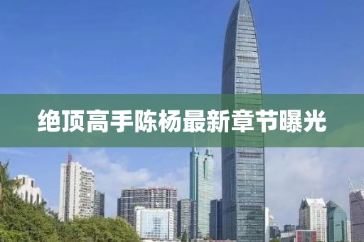 絕頂高手陳楊最新章節(jié)曝光