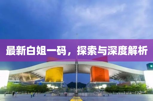 最新白姐一碼，探索與深度解析