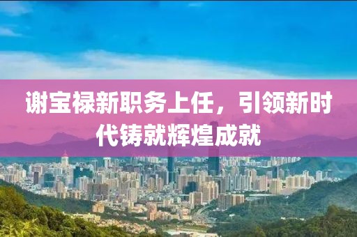 謝寶祿新職務(wù)上任，引領(lǐng)新時(shí)代鑄就輝煌成就