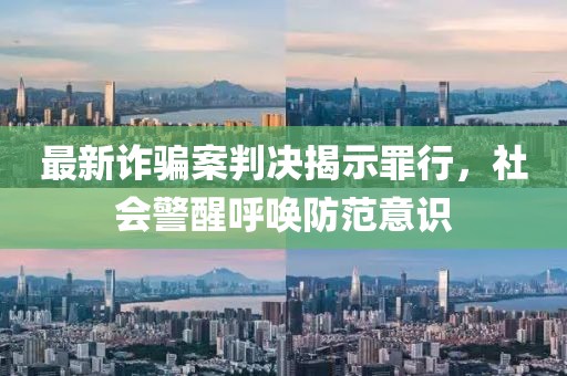 最新詐騙案判決揭示罪行，社會警醒呼喚防范意識