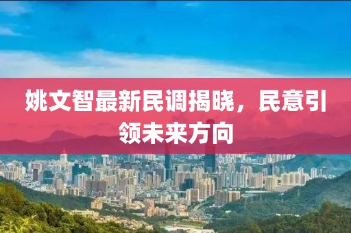姚文智最新民調(diào)揭曉，民意引領(lǐng)未來方向