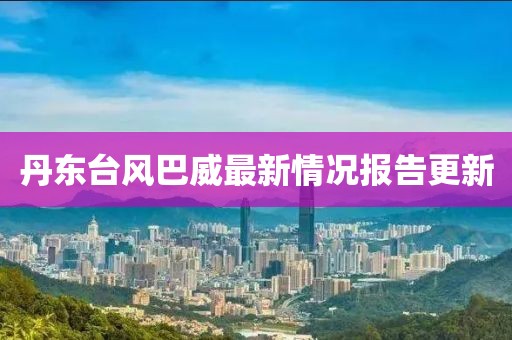 丹東臺風巴威最新情況報告更新