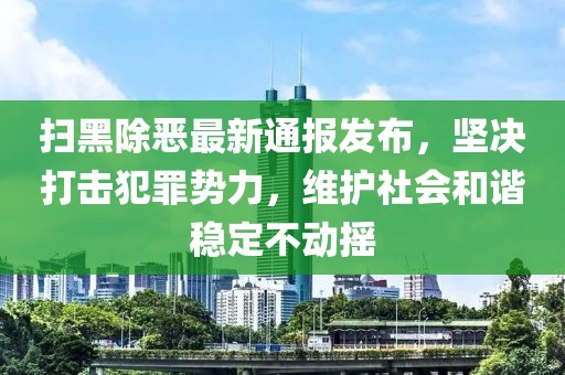 掃黑除惡最新通報發(fā)布，堅決打擊犯罪勢力，維護社會和諧穩(wěn)定不動搖