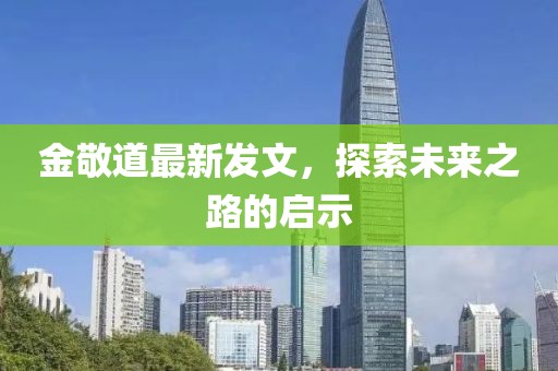 金敬道最新發(fā)文，探索未來之路的啟示