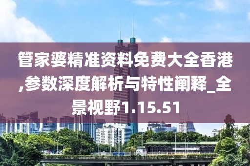 管家婆精準(zhǔn)資料免費大全香港,參數(shù)深度解析與特性闡釋_全景視野1.15.51