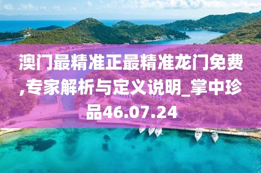 澳門最精準正最精準龍門免費,專家解析與定義說明_掌中珍品46.07.24