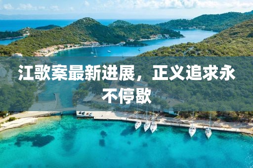 江歌案最新進展，正義追求永不停歇