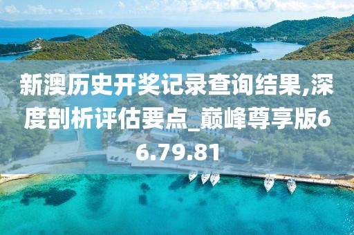 新澳歷史開獎記錄查詢結(jié)果,深度剖析評估要點_巔峰尊享版66.79.81