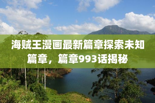 海賊王漫畫最新篇章探索未知篇章，篇章993話揭秘
