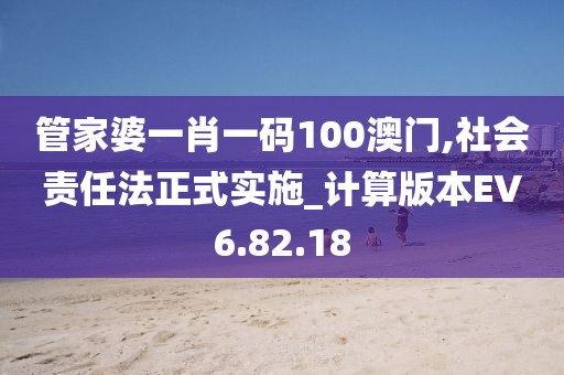 管家婆一肖一碼100澳門,社會責(zé)任法正式實施_計算版本EV6.82.18