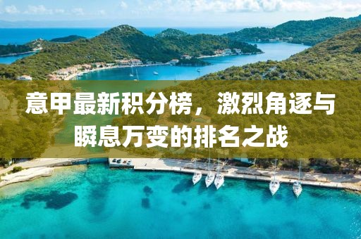 意甲最新積分榜，激烈角逐與瞬息萬變的排名之戰(zhàn)
