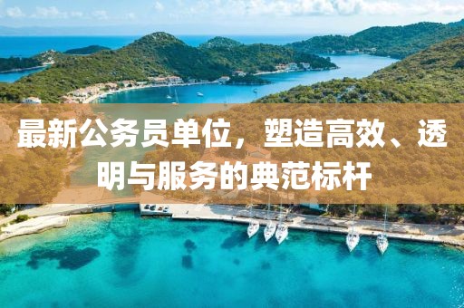 最新公務(wù)員單位，塑造高效、透明與服務(wù)的典范標(biāo)桿