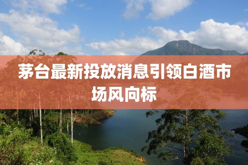 茅臺(tái)最新投放消息引領(lǐng)白酒市場(chǎng)風(fēng)向標(biāo)