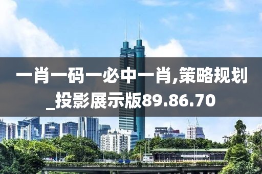 一肖一碼一必中一肖,策略規(guī)劃_投影展示版89.86.70