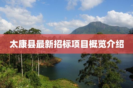 太康縣最新招標(biāo)項(xiàng)目概覽介紹