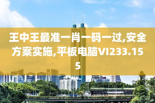 王中王最準一肖一碼一過,安全方案實施,平板電腦VI233.155