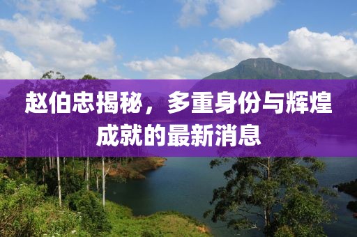 趙伯忠揭秘，多重身份與輝煌成就的最新消息