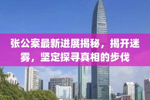 張公案最新進(jìn)展揭秘，揭開迷霧，堅定探尋真相的步伐