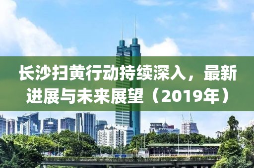 長沙掃黃行動持續(xù)深入，最新進(jìn)展與未來展望（2019年）