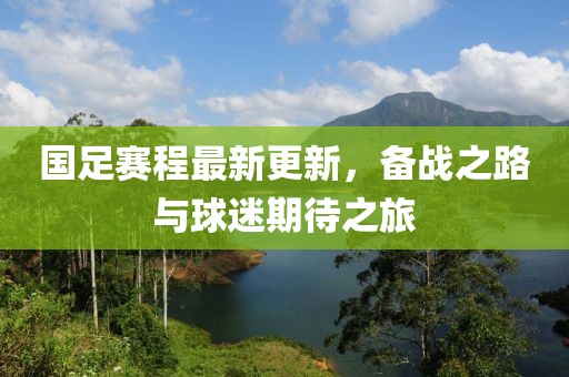 國足賽程最新更新，備戰(zhàn)之路與球迷期待之旅