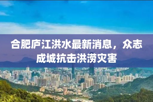 合肥廬江洪水最新消息，眾志成城抗擊洪澇災害