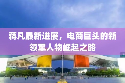 蔣凡最新進(jìn)展，電商巨頭的新領(lǐng)軍人物崛起之路