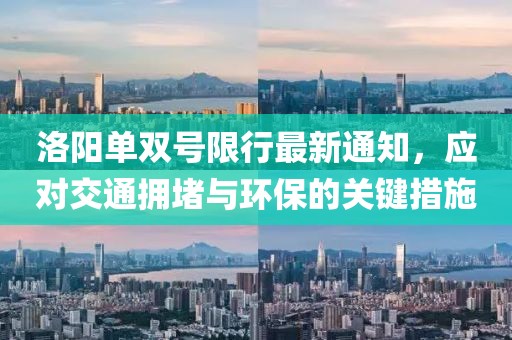 洛陽單雙號限行最新通知，應(yīng)對交通擁堵與環(huán)保的關(guān)鍵措施