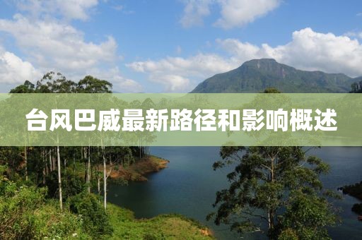 臺風巴威最新路徑和影響概述