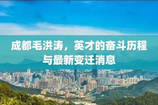 成都毛洪濤，英才的奮斗歷程與最新變遷消息