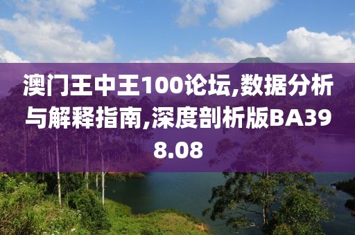 澳門王中王100論壇,數(shù)據(jù)分析與解釋指南,深度剖析版BA398.08